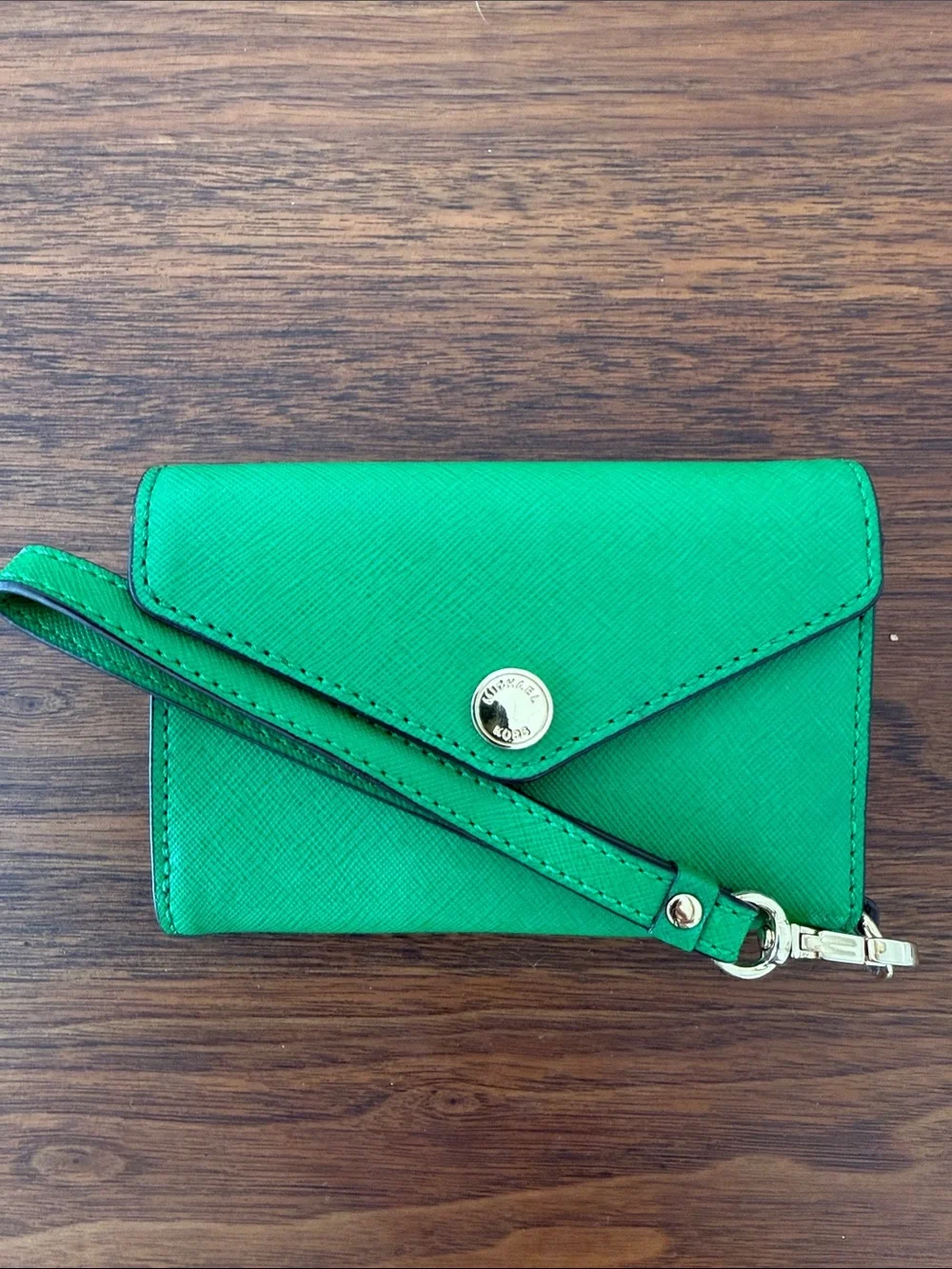 Michael Kors Jet Set Saffiano Leather Smartphone Wristlet - Emerald Green